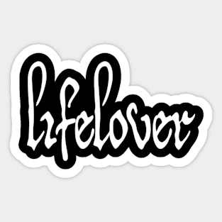 Lifelover White Logo Sticker